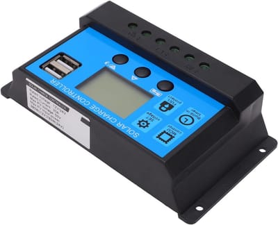 Zonne Laadregelaar - MPPT Controller - Batterij Laden - Dubbele USB Uitgang - 30A - Zwart