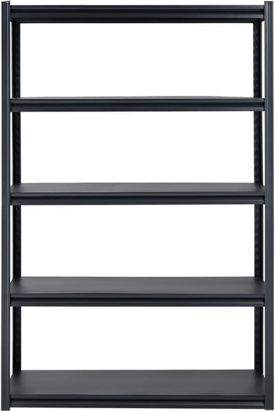 Opbergrek met 5 Niveaus, Capaciteit van 3000 Lbs, Capaciteit van 24 Inch Diep X 48 Inch Breed X 72 Inch Hoog, Verstelbare metalen Garageplanken,