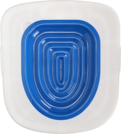 Professionele Kattentoiletbril Trainingsset - Kat Leren Toilet Gebruiken - Universele Herbruikbare Kattentoilettrainer - Kattenbakkit - Kitty-potty-trainsysteem - Blauw