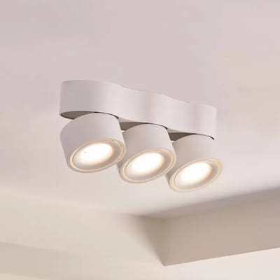 Arcchio LED plafondspot Rotari, lenzen, 3-lamps, wit