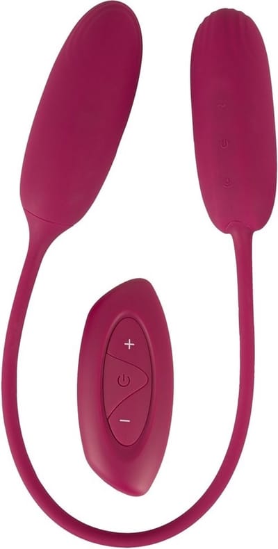 Sweet Smile Vibrerend en Kloppende Vaginale Eitjes - Dubbele Vibratie Ei met Afzonderlijke Motoren - 10 Vibratiestanden en Draadloze Afstandsbediening 50 cm