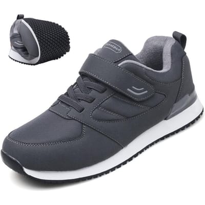 Chaussures, Chaussures de sport neuves pour hommes et femmes Velcro Chaussures pour personnes âgées Chaussures pour mères Chaussures de marche pour couples d'âge moyen et âgés 43 black