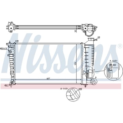 Radiator, motorkoeling NISSENS 63574A