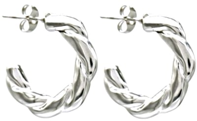 Oorbellen Gedraaid - Oorringen - RVS - 2,2 cm - Zilverkleurig