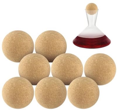 8 stuks houten wijnkurkballs - ideaal voor flessen en ambachten