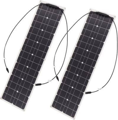 Flexibele Zonnepaneelset - Lichtgewicht Panelen - Energie Opwekken - Hoge Efficiëntie - 100W - Zwart