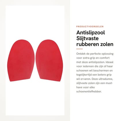 Dailygoods- Antislipzool Slijtvaste Rubber - Antislipzolen - Schoenzolen Dames/Heren - Milieuvriendelijk - Ultradun - Bescherming voor Leren Zolen
