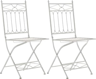 CLP Asina Set van 2 Klapstoelen - Vouwstoel - Buiten - antiek/wit