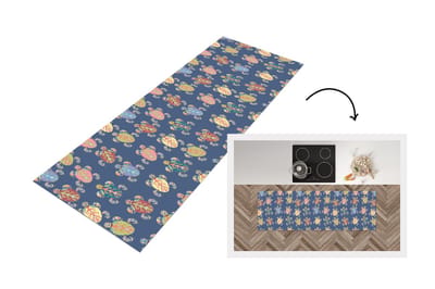 Keukenloper - Loper keuken - Patronen - Schildpad - Dieren - 150x50 cm - Keukenloper vinyl