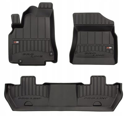 FROGUM 3D Gummimatten Set – Passend für Citroen Berlingo II / Peugeot Partner II (2008-2018) – Hohe 6 cm Kanten – TPE-Material – Geruchlos & Schwarz