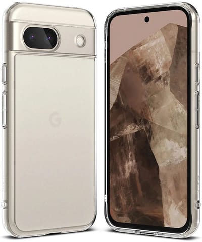 Ringke Fusion | Hoesje Geschikt voor Google Pixel 8a | Back Cover met Antikrascoating | Militaire Standaard | Matte Transparant