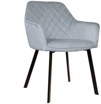 Eetkamerstoel met armleuning Yurgan velvet blauw eetstoel zetel