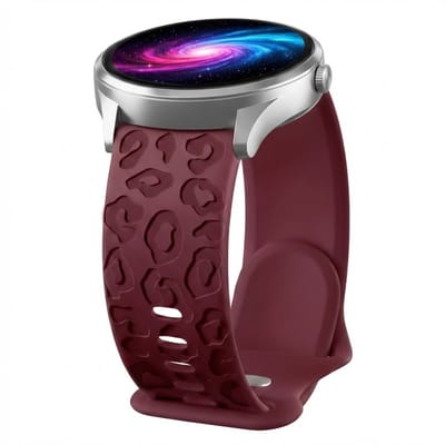 Bordeaux rood silicone horloge band dames heren geschikt voor 18mm smartwatch – classic soft replacement strap – verstelbare sport stijl
