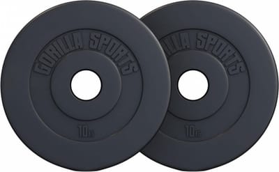 Gorilla Sports Gewichtsschijven - Olympisch - Halterschijf - 2 x 10 kg - Kunststof - 50 mm