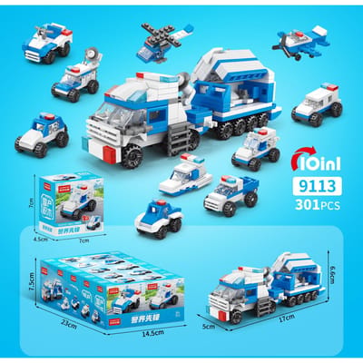 10 Stuks Creatieve Bouwstenen Dier Kerstauto Oceaan Insect Model Kinderen Gemonteerd Speelgoed Interessant Dierlijk Ornament Cadeaus