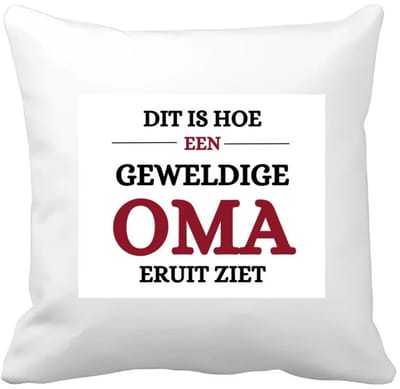 Akyol - geweldige oma eruit ziet Kussen hoes - Oma - beste oma - verjaardagscadeau - cadeau voor oma - gift - 40 bij 40 cm