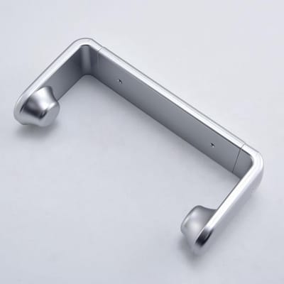 Famanu - Papieren Handdoekhouder ÉÉN HANDSCHEUR Adaptieve Spanarm Verstelbare Lengte 24-31cm (Zilverkleurig)