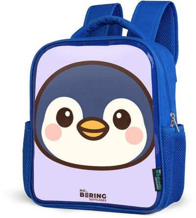 NoBoringSuitcases.com® - Rugzak blauw - Schooltas jongens - Pinguïn - Kinder rugtas jongen - Boekentas kind - Kinderrugzak voor school - Schoolrugzak