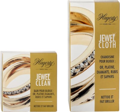 Hagerty Jewel Clean en Jewel Cloth - White line 125 ml (combi pack)
