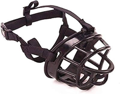 Honden Snuit - Hondenmasker Veiligheid - Voorkom Ongewenst Gedrag - Ademend Mandontwerp - Maat 6 (38-43cm) - Zwart