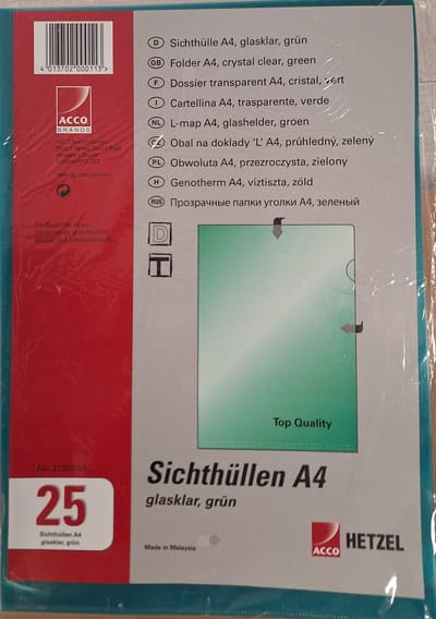 Premium L-mappen A4 Groen (25)