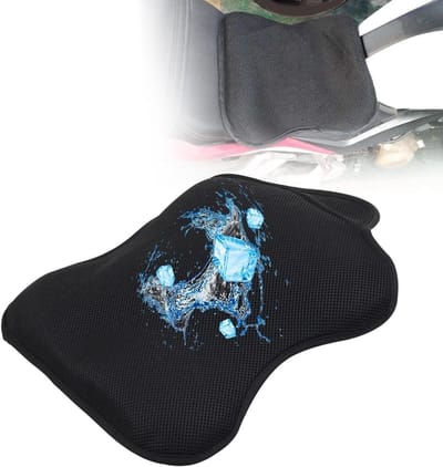 Motorfiets Zitkussen - Gel Pad Kussenhoes - Comfortabel Rijden - Ademende Stof - Universeel - Zwart