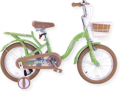 Kinderfiets Meisjes - Fiets voor Kinderen - Leren Fietsen - Stevig Stalen Frame - 16 Inch Wielmaat - Groen