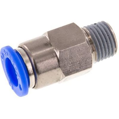 10mm & R1/4'' Zelfsluitende Insteekkoppeling Vernikkeld Messing/PBT Buitendraad 0-10 bar