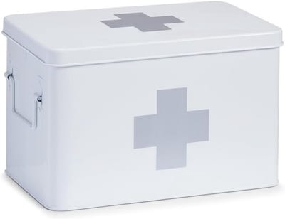 Medicijndoos met uitneembare inzet en vier vakken - Ondersteuning voor medicatiedistributie