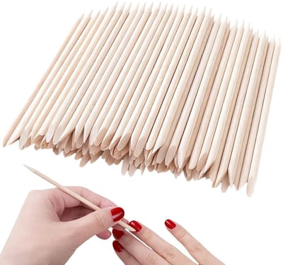 Dailygoods- Nagelriemduwer 200 Stuks - Houten Stokjes - Manicure/Pedicure - Verzorging Nagelriemen - Dubbelzijdig - 11,4 cm - Manicurestokjes