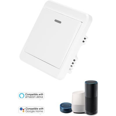 SONOFF – bouton de sortie de porte WiFi, 433MHz, interrupteur poussoir sans fil pour serrure de porte électronique, NO COM without remote control blanc