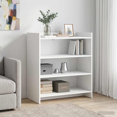 vidaXL - Dressoir - Wit - 75 - x - 36 - x - 80 - cm - Bewerkt - hout