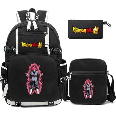 3 stuks/set Anime Dragon Ball Laptop Rugzak Unisex Rugzak met Lunch Handtas voor Meisje Jongen Tiener Schooltas Mannen Vrouwen Vrijetijdstas Rugzak Mochila