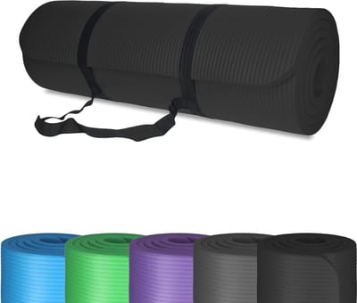 Antislip Yogamat voor Pilates en Fitness - Draagbare Sportmat, Ondersteunt Gewrichten, Onderhoudsvriendelijk