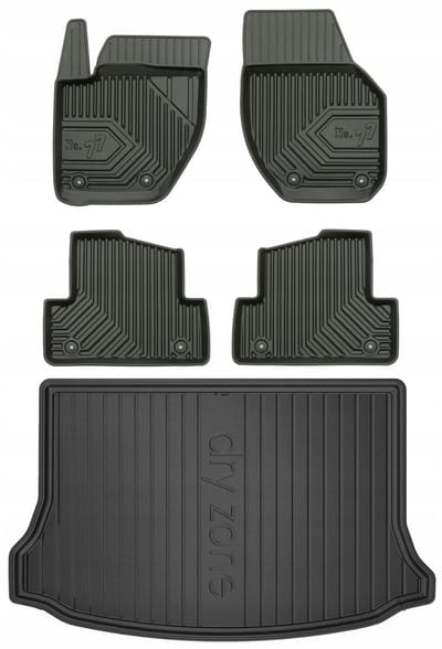 FROGUM Line 77 & DryZone – Automatten en Kofferbakmat – Perfecte Pasvorm – Geurloos TPE – Volvo V40 II 2012-2019