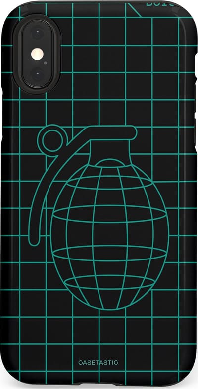 Casetastic Hoesje Geschikt voor Apple iPhone X/Xs - Stijlvolle Beschermende Duo-layer Case - Retro bom