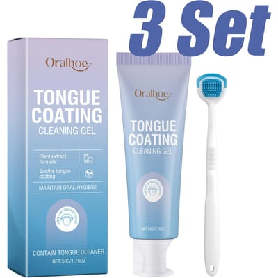 Grattoir à Langue en Silicone Enlève le Revêtement Lingual Inhibe les Bactéries Orales Améliore la Mauvaise Haleine Rafraîchisseur Ensemble de Brosse à Dents