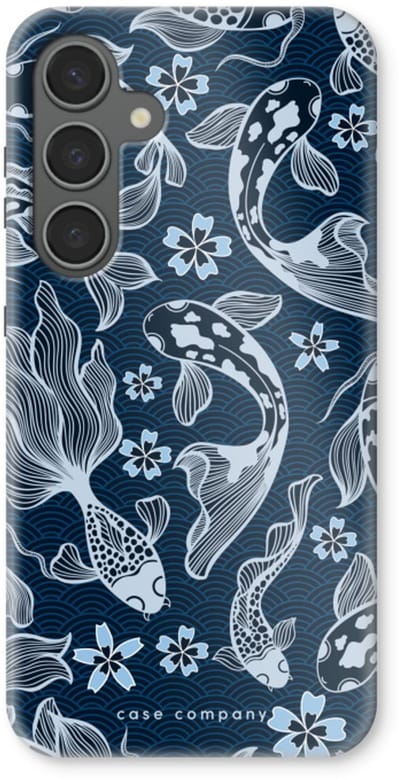 Case Company® - Hoesje geschikt voor Samsung Galaxy S24 Plus hoesje - Midnight Koi - Tough Case - Maximale Bescherming alle Kanten en Schermrand
