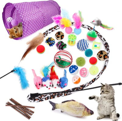 28 Delig Kattenspeeltjes Set - Intelligentie Kattenspeeltjes - Voordeelset - Katten Speelgoed - Katten speeltjes - LOUZIR