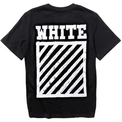 T-shirt unisexe à manches courtes et col rond avec imprimé boîte peint à la main Off-White Hauts Noir OMAA002F161850101001 XXS black