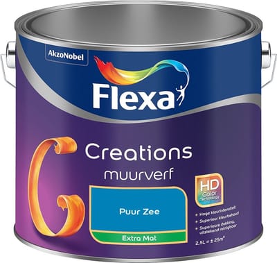 Flexa - Creations Muurverf Extra Mat - Puur Zee - Mengverf - 2,5 L
