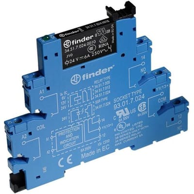 Finder 38.51.0.060.5060 Koppelrelais 60 V DC/AC 6 A 1x wisselcontact 1 stuk(s)