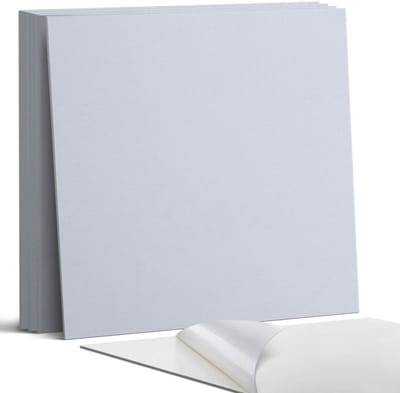 Coloray Wandpanelen Zelfklevend - Kleur: Lichtblauw Zelfklevende Wandpanelen - 50 cm x 50 cm - Grijs Wandpaneel PVC - 4 stuks - Eénkleurige Wandpanelen Zelfklevend - Wandbord Keuken - Wandpaneel Badkamer