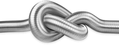 PromoHome Semiflex Aluminium Flexibele Buis 100 mm - 3 m - Hitte- en Corrosiebestendig - Uitlaatluchtslang voor Airco, Droger, Oven