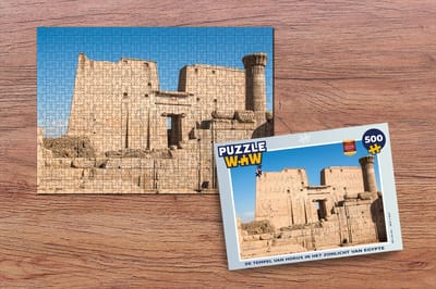 Puzzel De tempel van Horus in het zonlicht van Egypte - Legpuzzel - Puzzel 500 stukjes