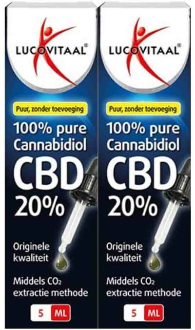 Lucovitaal CBD Cannabidiol Olie 20% - 2 x 5 ml - Voordeelverpakking