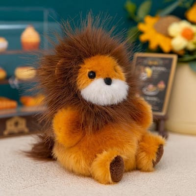 11cm Schattige Pluche Anime Metgezel Pop Cartoon Vos Koe Koala Olifant Konijn Beer Panda Hond Zacht Speelgoed Bureau Metgezel Slaapcadeau brown
