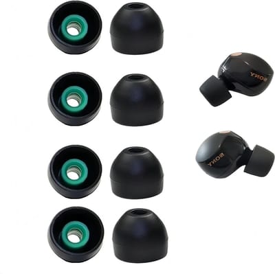 Comfortabele silicone oordopjes voor draadloze earbuds met opberghoes, 4 paar (medium) voor optimale geluidskwaliteit en pasvorm