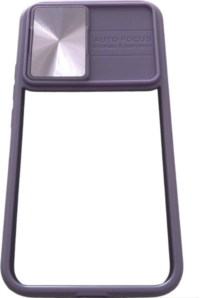 TPU/Kunststof Hoesje Geschikt voor Samsung Galaxy A54 | Stevige Camera Bescherming Hoesje met Click Schuifje | Lila/Transparant