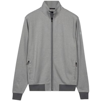 Baileys Vest Sweat Texture Zip Yarn Dyed Jacquard Interlock Soft Grey / male